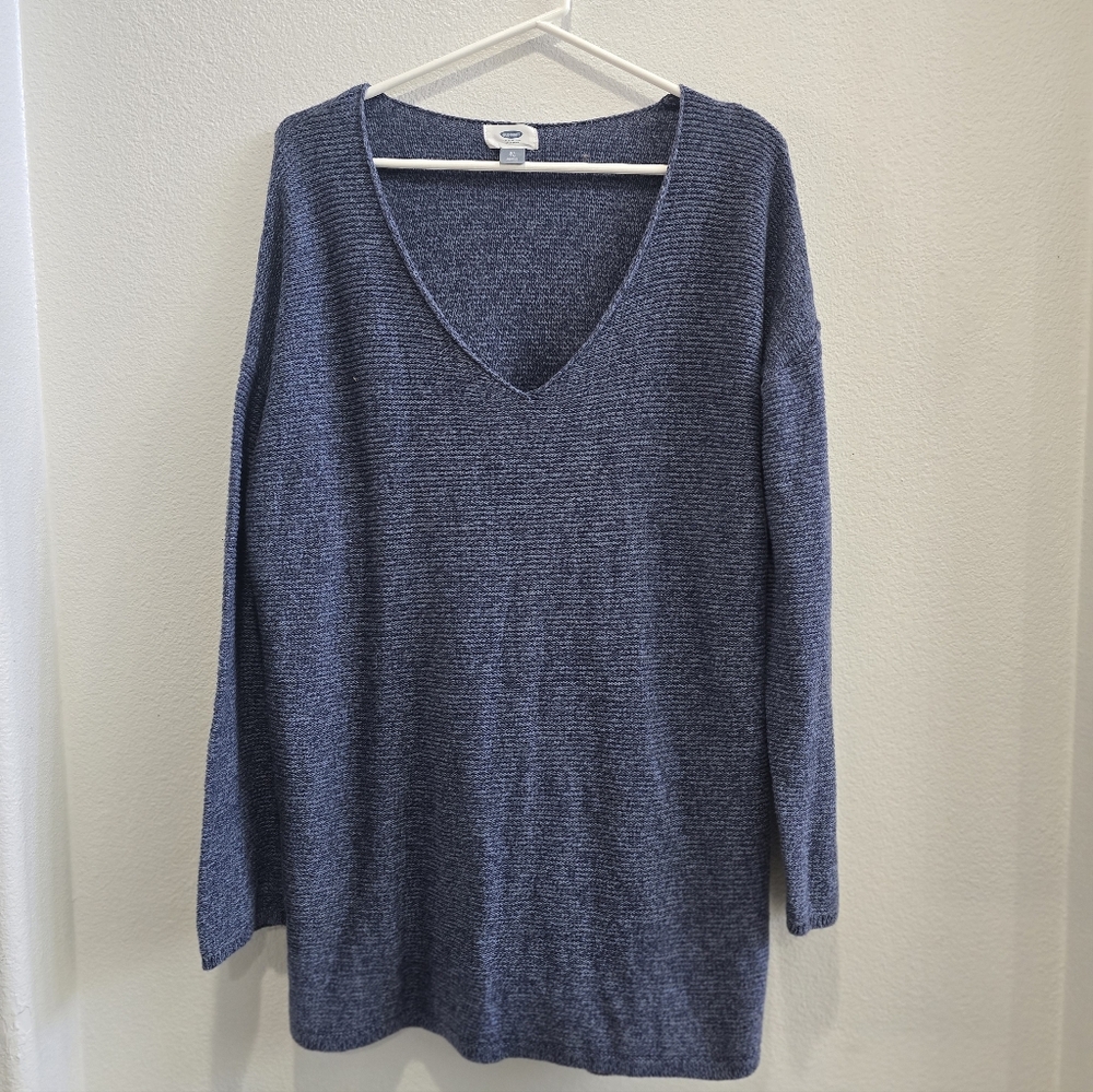 Old Navy Slate Blue V-Neck Sweater